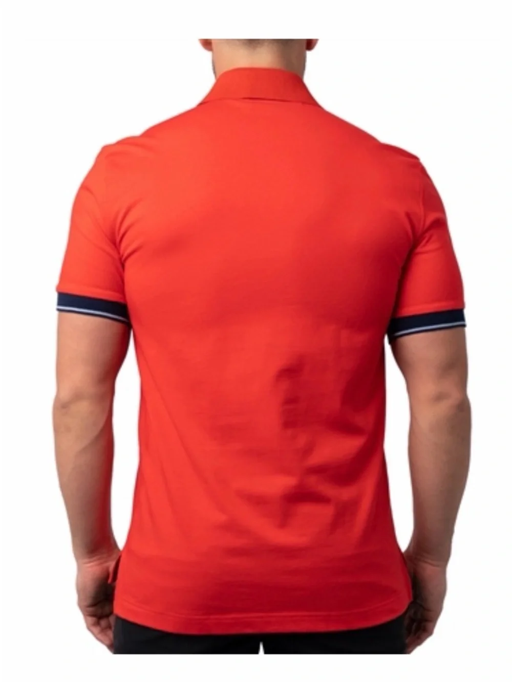 Men's Maceo Red Polo Shirt with Navy Pocket and lion 🦁 size S